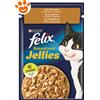 Purina Cat Felix Sensations Jellies Tacchino con Spinaci in Gelatina - Confezione da 85 Gr