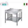 Supporto Base inox per Forni completo di 7 guide per teglie gastro-norm 2 1 (cm 65x53)