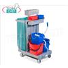 Forcar - Carrello Pulizia, 2 Secchi lt.15, Strizzatore, Reggisacco, Cassetta media, mod.CA1615