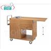 Forcar - CARRELLO FLAMBE' in LEGNO, con 2 FUOCHI separati, Mod.1202