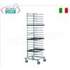 Carrelli portateglie Zincato per pizza-pasticceria a Pioli per 20 Teglie cm 40x60