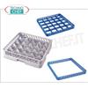 CESTELLO per BICCHIERI con 25 Scomparti da mm 88 x 88 -Componibile ed impilabile, Dim. mm 500x500 x103h