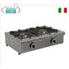 fornello gas professionale da tavolo, 2 fuochi da Kw 6,50 e 6,50