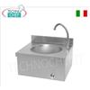 Lavamani con comando a ginocchio e rubinetto temporizzato, dim. mm 400x350x260h