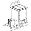 Ristosubito Vasche pozzetti da incasso per gelato/granite con riserva ETM Modello PANORAMA4RIS-1T Semilavorata da pannellare Ventilata N.4 Pozzetti