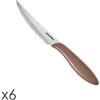 Tescoma COLTELLO BISTECCA, 12 CM 6 PZ MARRONE "PRESTO"