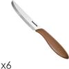 Tescoma COLTELLO TAVOLA, 12 CM 6 PZ MARRONE "PRESTO"