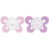 CHICCO (ARTSANA SpA) Chicco Silicone Soother Physio Comfort Girl 6-16 M 2u Silicone Soother Physio Comfort Girl 6-16 M 2u