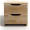 Skandica Comodino in legno massiccio di Faggio - Spectrum Maxi (Comodino colore Naturale 35x40x40)