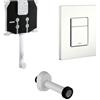 Grohe Cassetta da incasso per scarico WC Grohe con Placca Bianca 2 Pulsanti Skate Cosmopolitan + Canotto
