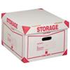 DOX Scatola Storage - con coperchio - 38,5 x 26,4 x 39,7 cm - bianco e rosso - Esselte Dox (unità vendita 12 pz.)