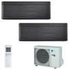 Daikin Climatizzatore Daikin Dual Split STYLISH Blackwood inverter R 32 bluevolution 9000+12000 con 2MXM40M 9+12