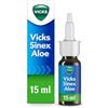 Vicks Sinex Aloe Spray Nasale per Naso Chiuso con Aloe Vera, Flacone da 15ml