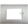 Tot Electric Placca 3 posti Living light bticino silver compatibile grigio Tipo LNA4803TE