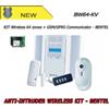 Bentel Security BW64-KV - Kit Centrale Wireless Completo PIR 64 Zone + Comunicatore - Antifurto Sicurezza - Bentel