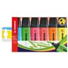 STABILO Evidenziatore Boss Original - punta a scalpello - tratto 2 - 5 mm - colori assortiti - Stabilo - busta 6 pezzi (unità vendita 1 pz.)