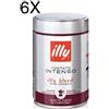 (6 CONFEZIONI X 250g) ILLY - Caffè Macinato Moka Tostato Intenso