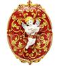 CERAMICHE CALTAGIRONE Capezzale in ceramica con Puttino cm 55