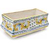 CERAMICHE CALTAGIRONE Fioriera Rettangolare ceramica Caltagirone cm 45
