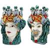 VERUS Teste Moro ceramica Siciliana Caltagirone Verus Donna-Uomo cm 48