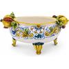 CERAMICHE CALTAGIRONE Centrotavola in ceramica ovale Limoni Melograni cm 42