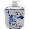 CERAMICHE CALTAGIRONE Dosasapone Liquido in ceramica Blu Antico
