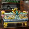 CERAMICHE CALTAGIRONE Centrotavola in ceramica - Mod. Rettangolare cm 60