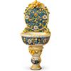 CERAMICHE CALTAGIRONE Fontana in ceramica siciliana di Caltagirone decoro Blu Frutta