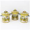 CERAMICHE CALTAGIRONE Tris barattoli in ceramica grande