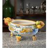 CERAMICHE CALTAGIRONE Centrotavola ovale in ceramica con frutta