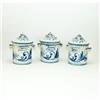 CERAMICHE CALTAGIRONE Tris barattoli in ceramica piccoli