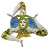 CERAMICHE CALTAGIRONE Trinacria gigante in ceramica Siciliana cm 60