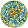 CERAMICHE CALTAGIRONE Piatto ceramica Verde da 38