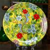 CERAMICHE CALTAGIRONE Piatto Ceramica Siciliana Floreale Giallo 44 cm