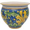 CERAMICHE CALTAGIRONE Portavaso ceramica Caltagirone Ø 35 cm Blu