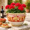 CERAMICHE CALTAGIRONE Portavaso ceramica cm 40 Ro