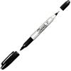 SHARPIE Marcatore Permanente Twin tip doppia punta - una punta fine 1,0mm - una punta extra fine 0,5mm - nero - Sharpie (unità vendita 1 pz.)