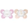 Chicco PhysioForma - Comfort Succhietto 6-16M Tettarella in Silicone Rosa,2Pezzi