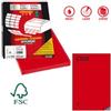MARKIN Etichette adesive C-503 - in carta - permanenti - 210 x 297 mm - 1 et-fg - 100 fogli - rosso - Markin (unità vendita 1 pz.)