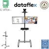 Dataflex Viewmate postazione video conferenza due monitor - pavimento 52.722 Dataflex