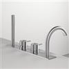Zazzeri Miscelatore Bordo Vasca Z316 Inox Spazzolato