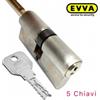 Evva Cilindro profilo Europeo 4KS 31/61 con asse rasabile per pomolo (92mm) 5 chiavi