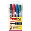 pentel Marcatore permanente Pentel Pen N50 punta conica 4,3 mm assortiti 4 pezzi - 0050503