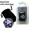 Blackfire Dado d20 in metallo Purple (con sacchettino) - BF07219