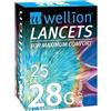 MED TRUST ITALIA Srl Lancette di Sicurezza 28G Wellion 25 Pezzi
