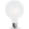 V-TAC GLOBO LED E27 7W FILAMENTO BIANCO FREDDO G125 SATINATA VT-2067-LED7190