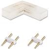 Aigostar Connettore a L per Striscia Led 220V SMD 5050 Trasparente Aigostar