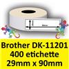 Brother Etichette per Brother DK-11201 29 mm x 90 mm Permanente 400et.