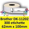 Brother Etichette per Brother DK-11202 62 mm x 100 mm 300et.