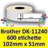 Brother Etichette per Brother DK-11240 102 mm x 51 mm 600et.